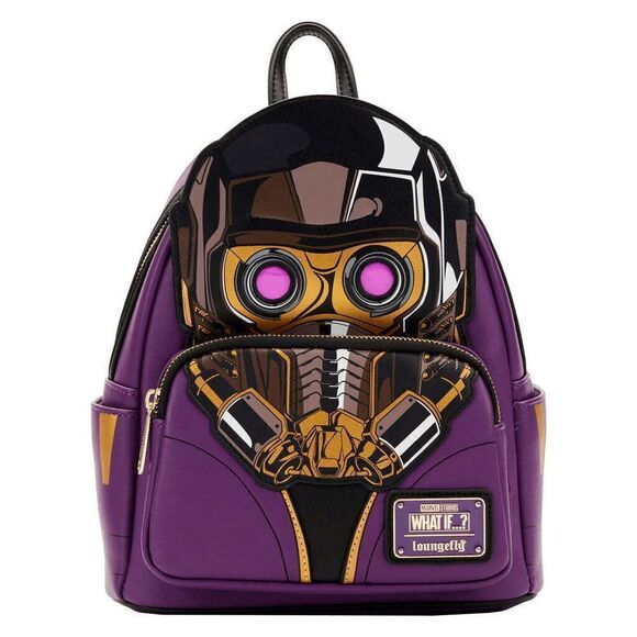 Loungefly Handbags - Loungefly Marvel WHAT IF Star Lord T'Challa NYCC Mini Backpack NWT Eyes Glow
